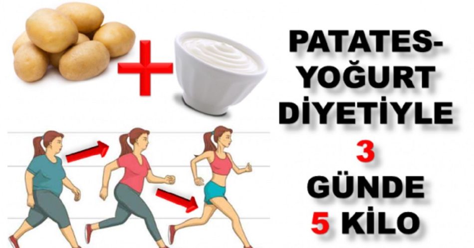 3 Günde 5 Kilo Verdiren Patates Yoğurt Diyeti
