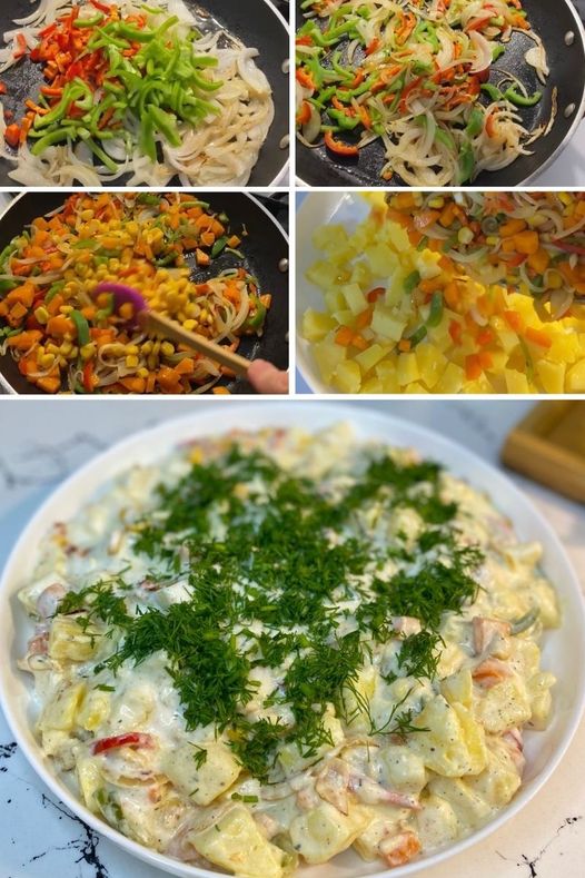 Lezzeti Karışımında Patates Salatası