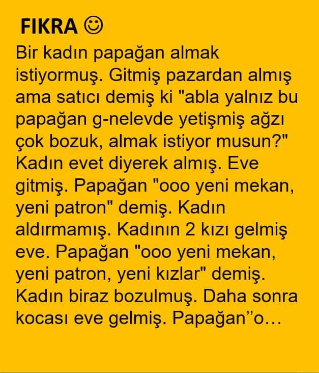 Papağan almak istiyormuş