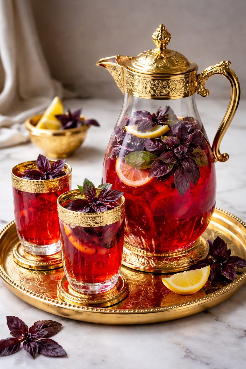 Saray Usulü Mor Reyhan Şerbeti