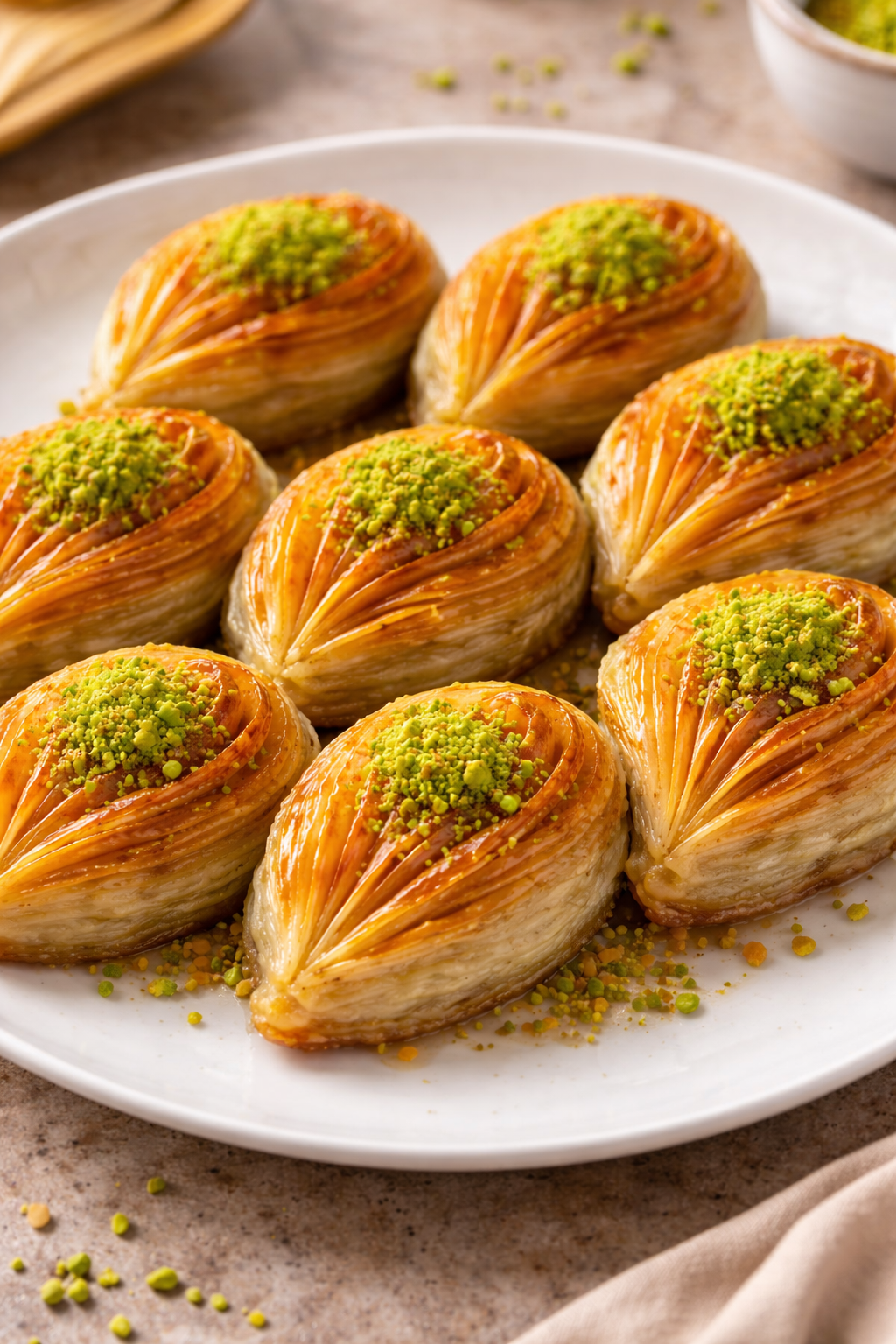 Midye Baklava Tarifi (Evde Midye Şeklinde Çıtır Baklava)