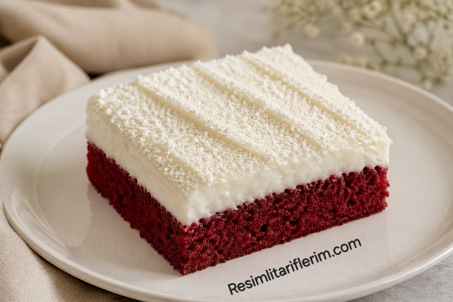 Kırmızı Kadife (Red Velvet) Dilim Pasta