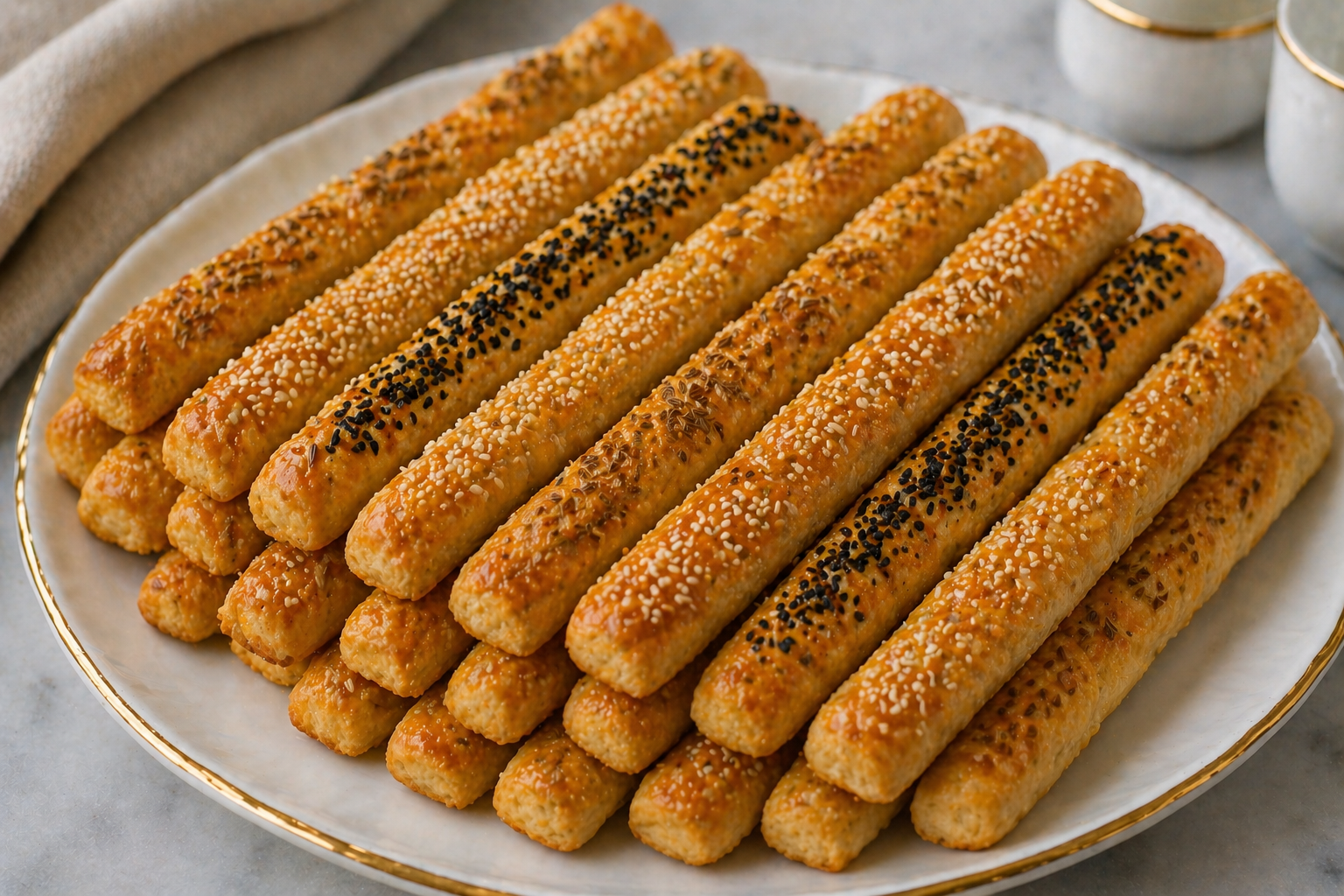 Tuzlu Kurabiye Çubukları (Kıyır Kıyır)