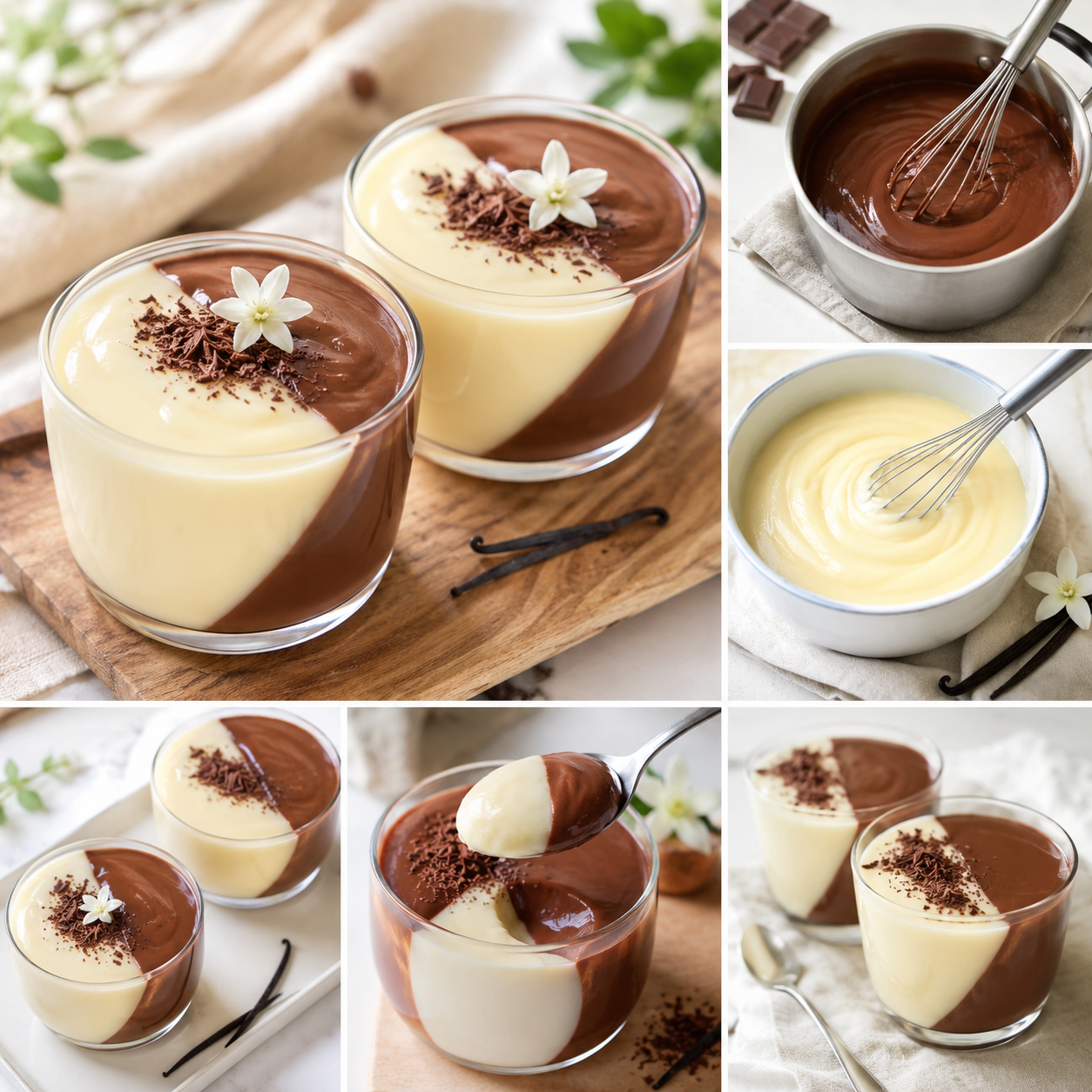 Kakaolu Vanilyalı Puding