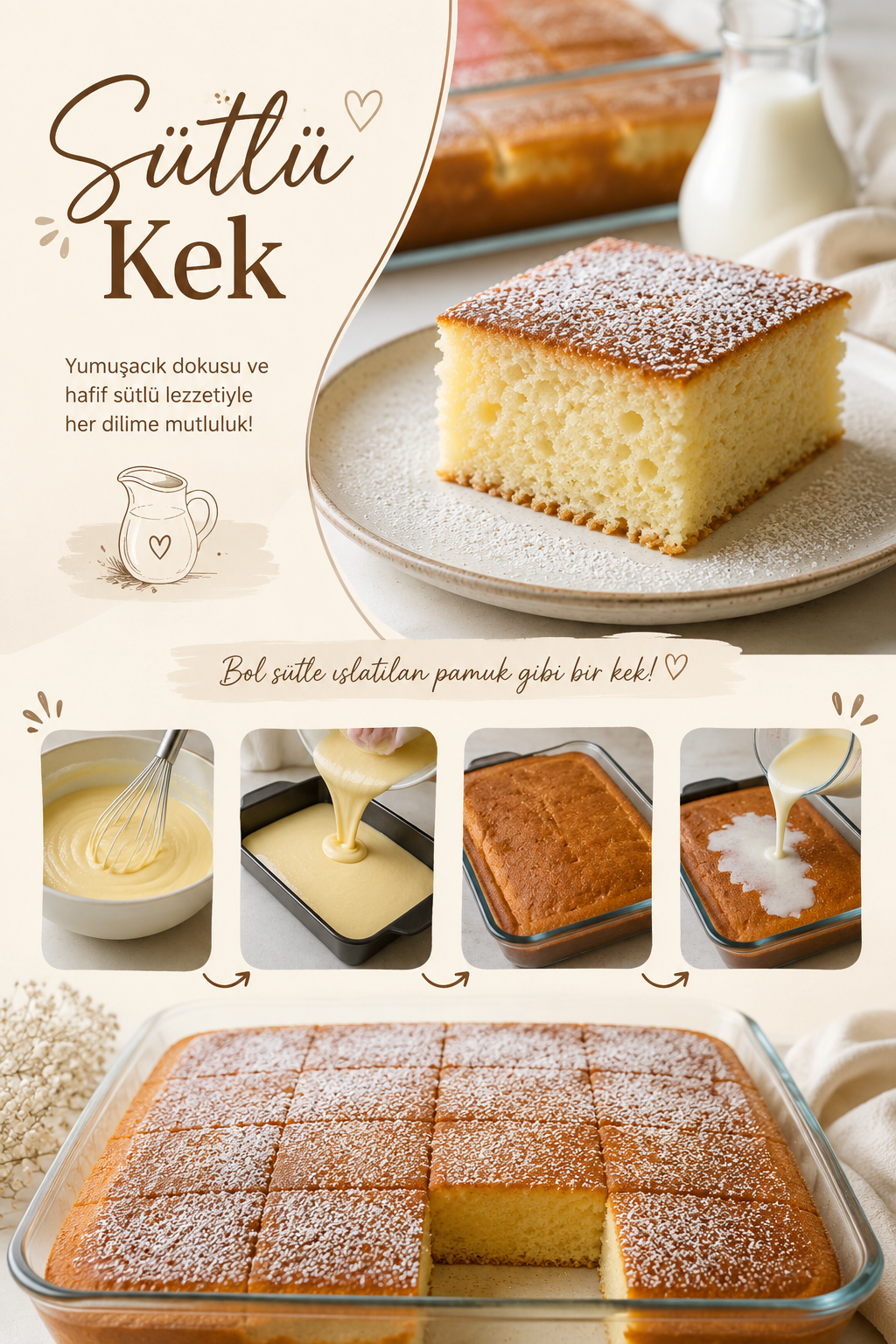 Sütlü Kek Tarifi
