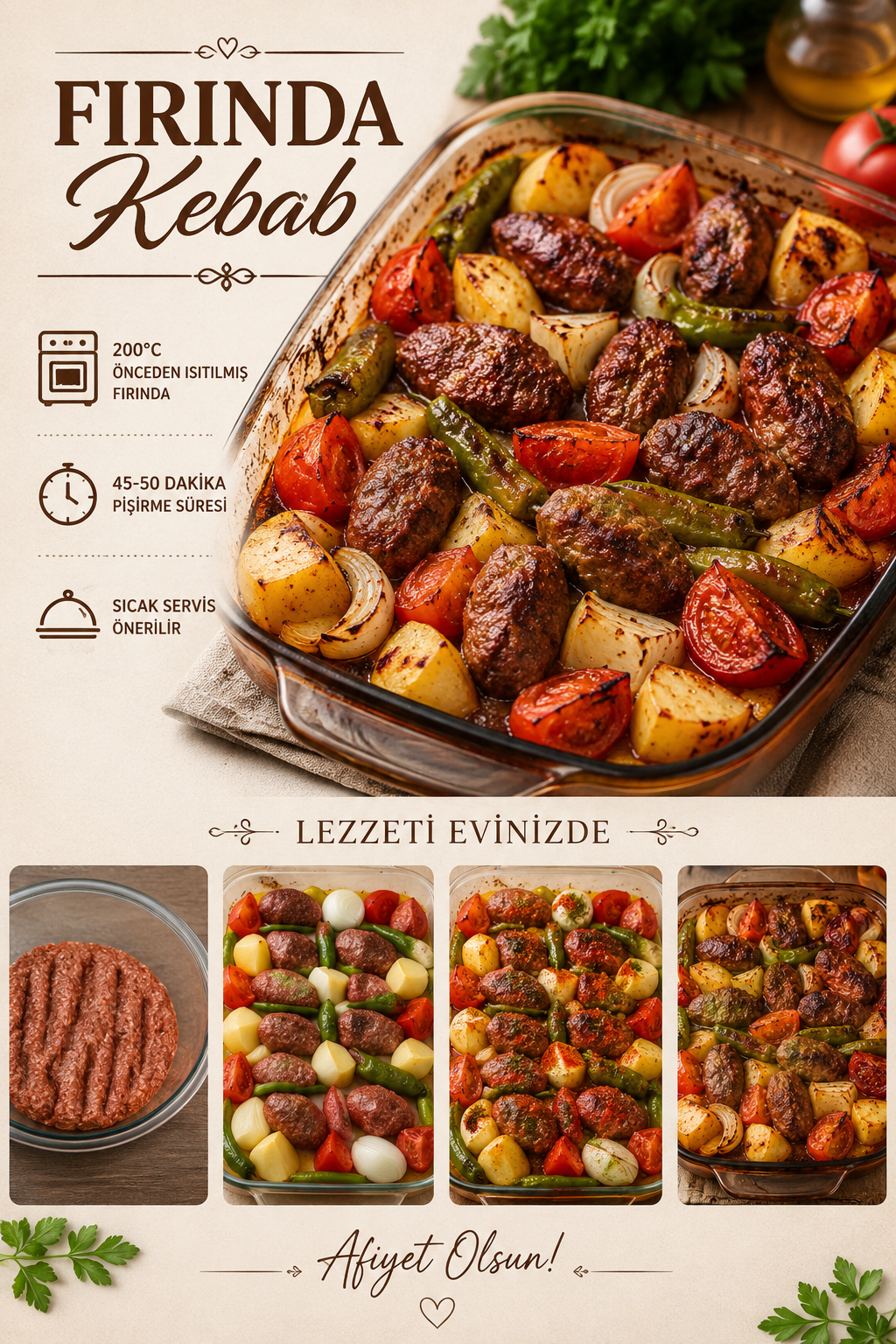 Fırında Kebap Tarifi