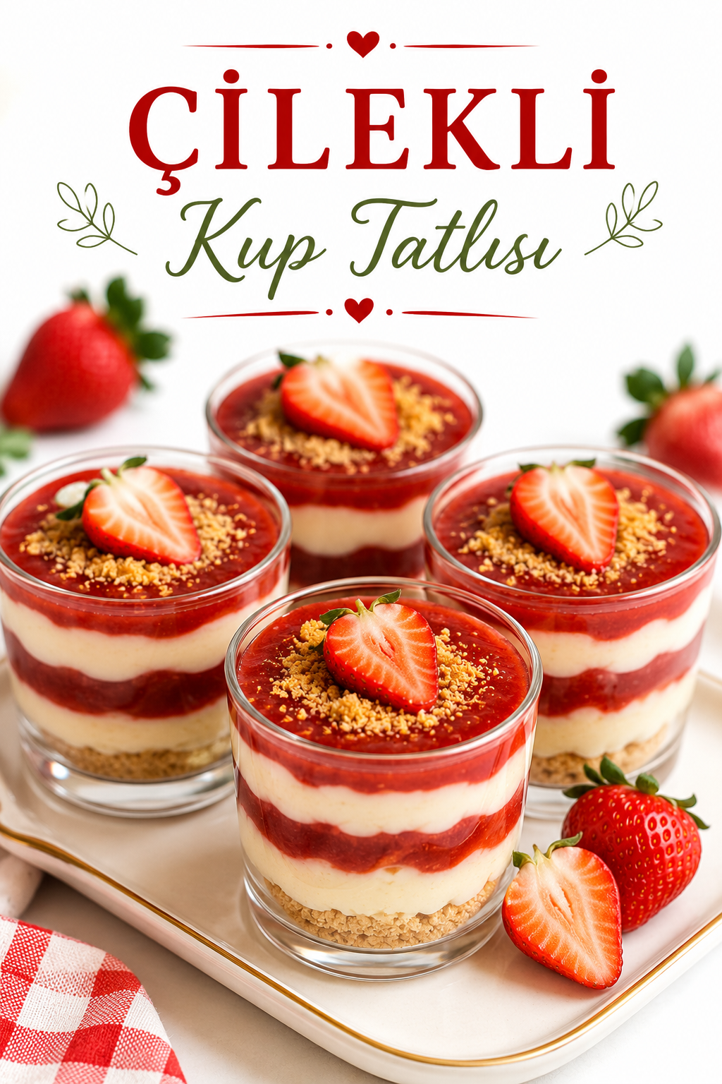 Çilekli Kup Tatlısı Tarifi